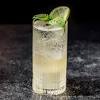 Two ounces, as you would a normal gin sour. 1
