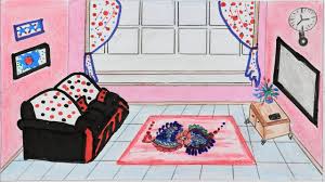How To Draw A Living Room Coloring For Kids Step By Step Drawing For Kids Easy Drawings For Kids Coloring For Kids