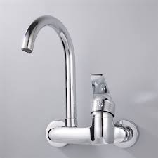 Kuchenarmatur Wandmontage Einhand Zweiloch In Chrom Kitchen Faucet Faucet Sink