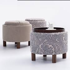 Wooden Puff Coffee Table With Storage And Multipurpose Top Cover Upholstered Footstool Coffee Table Wood Wood Sofa