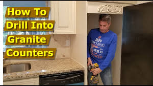 Wipe down the granite countertops: How To Drill Holes In Granite Countertops For Tapcon Screws Youtube