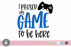 Game controller pack de iconos. I Paused My Game To Be Here Svg Video Game Svg Boys Svg 289858 Svgs Design Bundles