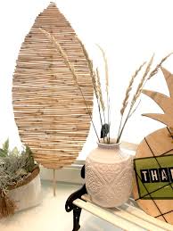 Diy Bambusdeko Ein Dekoblatt Aus Bambus Basteln Chalet8 Basteln Mit Naturmaterialien Sommer Bambus Handwerk Basteln Mit Naturmaterialien