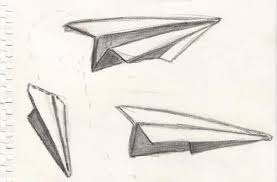 Art Lesson Paper Airplane Drawings Paper Airplane Drawing Airplane Drawing Plane Drawing