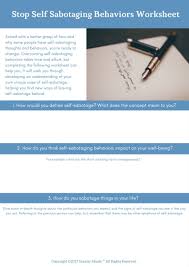 Free Pdf How To Stop Self Sabotaging Worksheet Positive Self Talk Negative Self Talk Self Talk