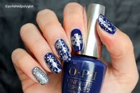To see is to believe right? Nail Art Silver Snowflakes Winter Manicure Polished Polyglot
