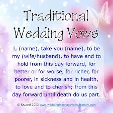 So for more inspiration on how to write wedding vows following you will find 10 examples of personal wedding vows. Traditional Wedding Vows Quotes Quotesgram