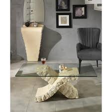 Game table in tessellated fossil coral stone with silver metal triangle inlays and mounts, circa 1970. Xenon Smoking Table With Elegant Fossil Stone And Glass Base