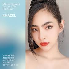 Basic? Boring? Go for our Hazel contact lens in Blue Box today and get out  from your comfort zone now! Hazel- Blue box ⭐ Enhancement Effect: Big and  Bright 🖥️ Shop Now