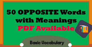Words Opposite With Urdu Meaning Pdf Synonyms And Antonyms In Urdu Pdf English For Kids Opposite Words English Opposite Words Synonyms And Antonyms