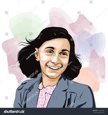 Anne Frank Annelies Marie Frank German1929 Stock Vector (Royalty Free)  1136115332