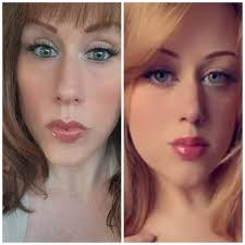 This can't be the same person. She started out looking ahite. Now she looks  like baked bread. 😭