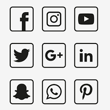 Social Media Black Icons Set Social Icons Black Icons Media Icons Png And Vector With Transparent Background For Free Download Social Media Icons Free Social Icons Icon Set