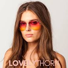 QUAY // ltd ed muse pink yellow fade rimless aviator sunglasses rare