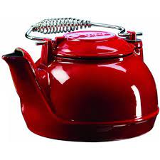Lodge 2 Quart Color Enamel Tea Kettle Red Ectkr Bbqguys Tea Kettle Kettle Cast Iron Kettle