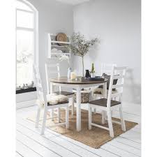 Rectangular, oval, round or square: Canterbury 110cm Round Dining Table 4 Chairs Noa Nani