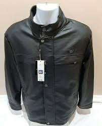Bv Clothing Italian Black Mens Full Zip Button Leather Jacket Size Medium Nwt Bvclothing Leatherjacket Casual Leather Jacket Jackets Leather Jacket Men
