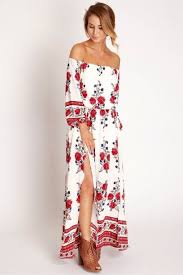Red Floral Off Shoulder Maxi Dress Floral Maxi Dress Red Floral Maxi Dress Maxi Dress
