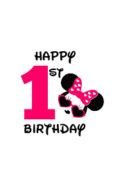 Kayla's family loves taking trips to disneyland and they decided that minnie mouse would be the perfect theme! Minnie Mouse Happy 1st Birthday Girl Svg File Minnie Mouse Etsy