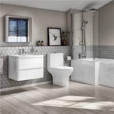 Better bathrooms & beyond is an import & distribution company, which is owned & operated by the parchment family who are veterans. Portland 600 Wall Mounted Ice White Gloss Vanity Unit With Portland Close Coupled Toilet Suite Better Bathrooms