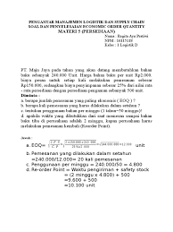 Check spelling or type a new query. Soal Dan Pembahasan Eoq
