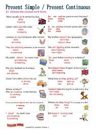 Present Simple Vs Present Continuous Exercises Intermediate Level Pdf Present Simple And Present Continuous Interactive And Downloadable Worksheet You Can Do Th English Grammar Exercises English Lessons For Kids Grammar For Kids