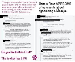 How do you approve comments on facebook? Britain First Group Are Liking Facebook Comments Encouraging Dynamiting Mosques Discover The Truth