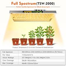 For highly compacted areas, cob chips between 10 watts and 100 watts can be used. Mars Tsw 2000 Led Grow Light Online Hydroponics Shop