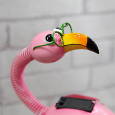 4.9 out of 5 stars with 24 reviews. Quirky Pink Flamingo Metal Garden Ornament Sculpture With Solar Powered Lights
