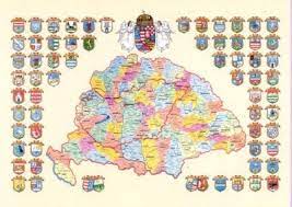 Nagy magyarország közigazgatási térkép (kép) 0h532 nagymagyarország térkép 44.5 x 59 cm térkép, atlasz aranyló: Hazam Hazam History Hungary Map