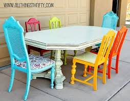 Learn How To Restore Furniture Colorful Dining Room Chairs Bright Painted Furniture Dining Room Colors