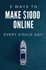 How To Make 1000 A Day Every Day Money Making Jobs Easy Money Online Saving Money