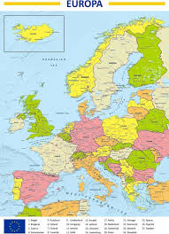 Proef van de beste steden voor foodies! Poster Kaart Europa 70x100cm Kaart Europa Poster Kaart Europa Met Vermelding Van De Landen Van De Europese Unie Plaatsnamen Zijn In He Poster Map Multi