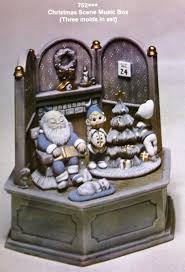 Ceramic Bisque Christmas Scene Dancing Elves Music Box Scioto 752 Ready To Paint Picclick Com Ceramic Bisque Ceramic Molds Christmas Scene