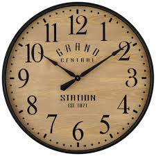 26 Grand Central Station Wall Clock Tan Black Threshold Gear Wall Clock Wall Clock Clock