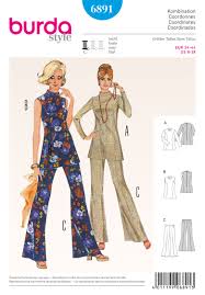 B6891 Coordinates Burda Patterns Elbise Modelleri Elbise