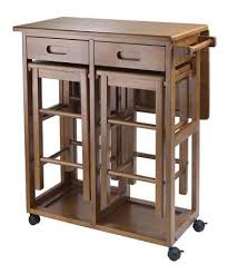 3 Pc Space Saver Pub Table Set Dining Room Furniture Sets Space Saver Table Folding Dining Table