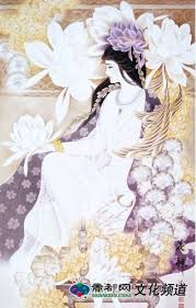 十二月令的花与花神 正月梅花 江采平 二月杏花 杨玉环 三月桃花 戈小娥 四月牡丹 丽娟 五月石榴花 公孙氏 六月莲花 西施 七月玉簪花 李夫人 八月桂花 绿珠 九月菊花 梁红玉 十月芙蓉花 貂蝉 十一月山茶花 王昭君 腊月水 artist paint painting