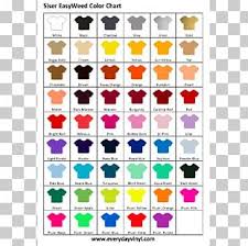 T Shirt Heat Transfer Vinyl Color Chart Png Clipart Area