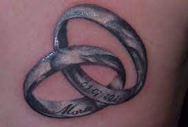 Interlocking Wedding Rings Tattoo Wedding Rings Anniversary Tattoo Wedding Band Tattoo