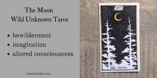 The moon tarot card reversed card keywords. The Moon Wild Unknown Tarot Card Meanings Carrie Mallon