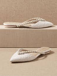 Wedding flats and low heel shoes ﻿are just as dressy as heelsour collection of comfortable wedding shoes has everything from clean and classic to glitz and glam. 25 Flat Wedding Shoes Fancy Enough For Your Special Day