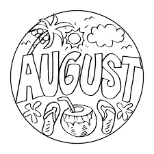 Tweety bird on the beach coloring page. August Coloring Pages For Kids Stock Illustration Illustration Of Adult Page 122415416