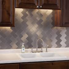 Can't install a kitchen backsplash (or any backsplash) without it! Aspect 3 X 6 Peel Stick Brushed Metal Backsplash Tiles 8 Pk At Menards