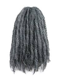 I purchased this hair attempting to match it with real afro kinky hair that i already had for two strand twists, but this hair is much too silky to match the no luster hair. Cyberloxshop Marley Braid Afro Kinky Hair 44 Gun Metal Grey Dreads Synthetic Ebay