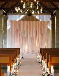 100 Stunning Rustic Indoor Barn Wedding Reception Ideas Ribbon Backdrop Wedding Ceremony Backdrop Ceremony Backdrop