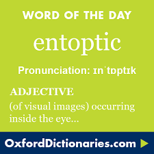 Entoptic Definition Of Entoptic In English From The Oxford Dictionary Uncommon Words Words Unusual Words