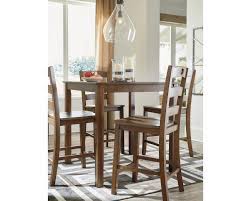 Includes 1 dining table and 4 dining chairs. Signature Design By Ashley Hazelteen Square Counter Table Set 5 Piece Set Casual Style Medium Brown Walmart Com Walmart Com