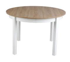 199 Table Ronde Avec Allonge Ruben Blanc Chene Sonoma Mobilier De Salon Sallon Salle A Manger Meuble Blanc