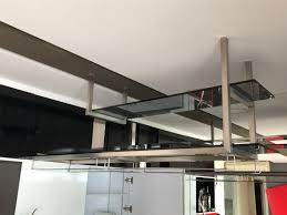Hanging wine glass racks are securely suspended using steel chains. Hanging Bar Shelf With Wine Glasses Rack Furniture Shelves Drawers On Carousell